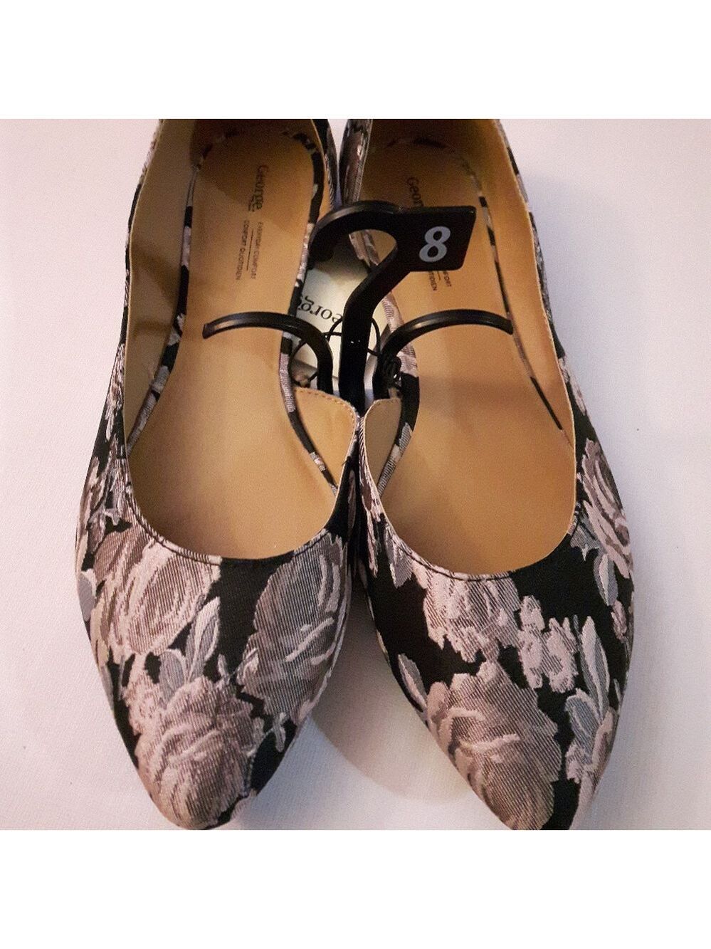 D'orsay flats Tapestry shoes fabric floral Women's